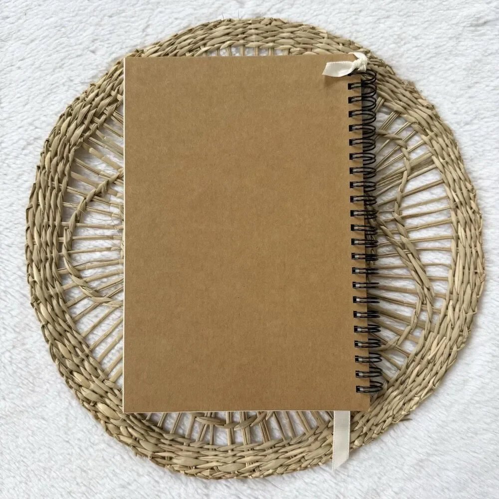 Handmade Lamb Siblings Photo Notebook W/Bookmark A5 Unlined 60 Sheets 120 Pages